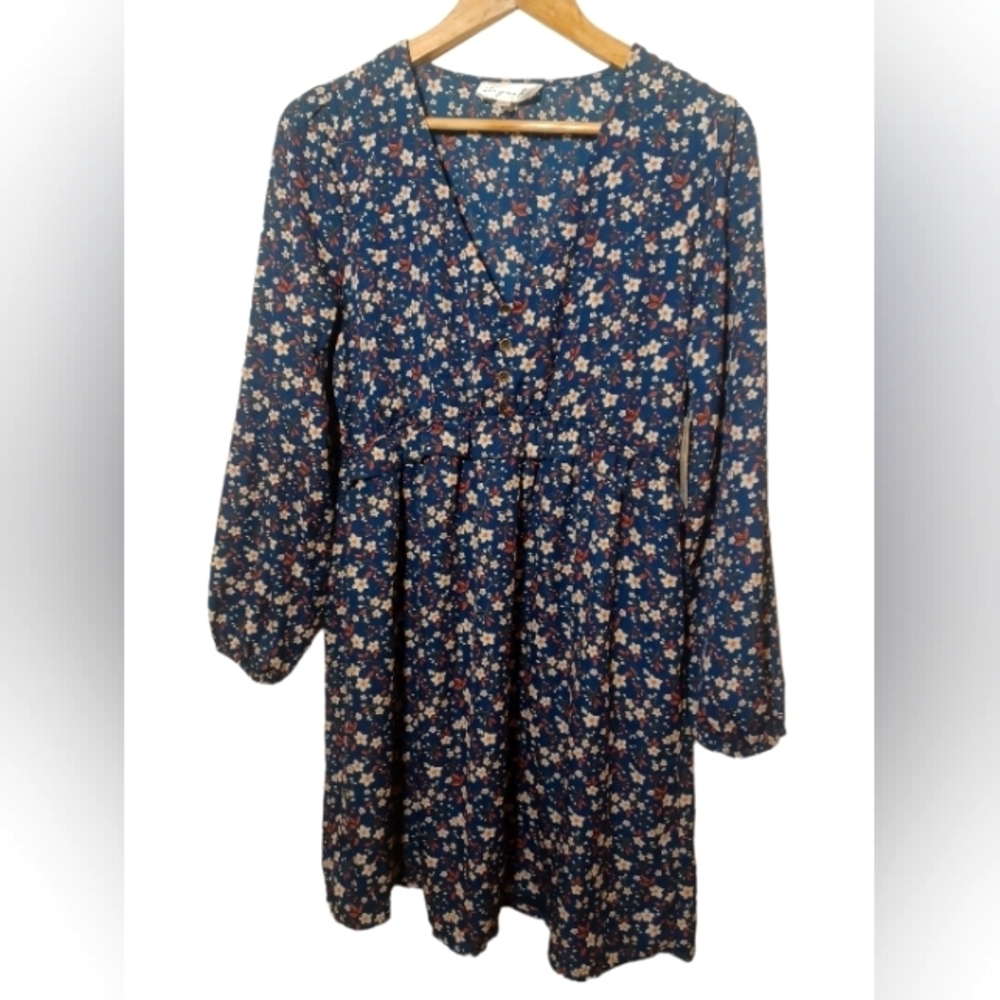 Signify blue floral mini  dress